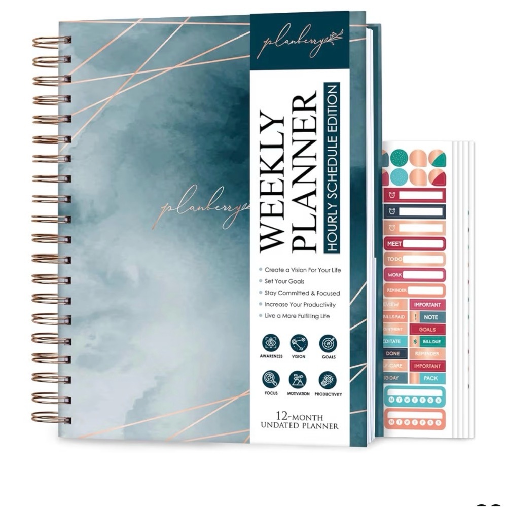 Teal Weekly Planner with Stickers